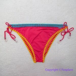 NEW Banana Moon watermelon red tie side bikini bottom with seashell, size 42‎